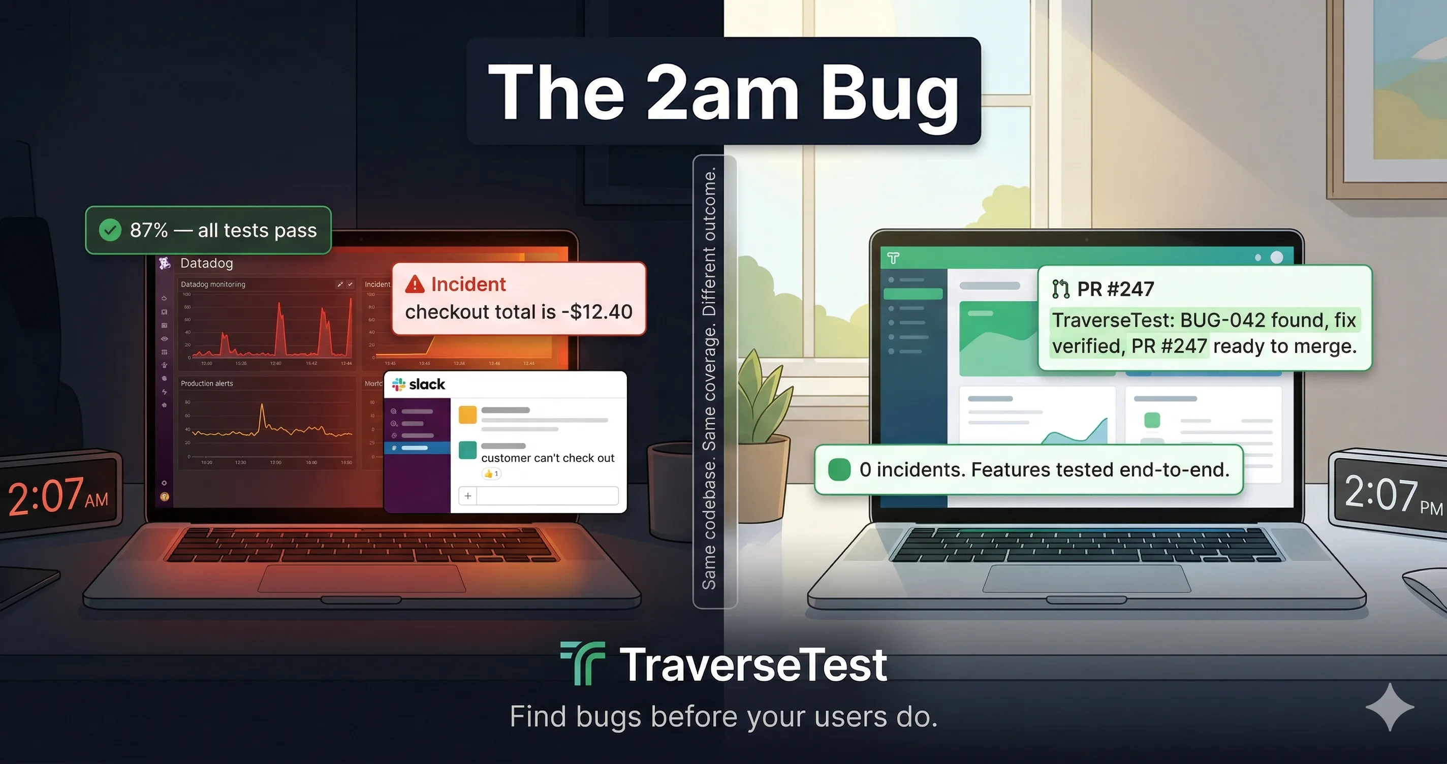 Traverse Test TraverseTest — AI Testing That Finds Bugs Before Your Users Do